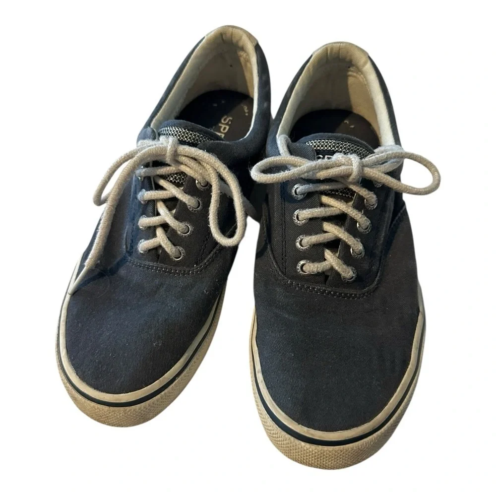 Sperry | Navy Blue Boat Shoes Classic Canvas Sz Men’s 7.5 EUC